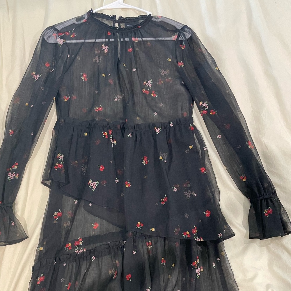 black floral dress